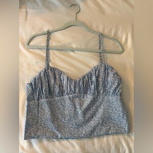 Princess Polly Blue and White Camisole